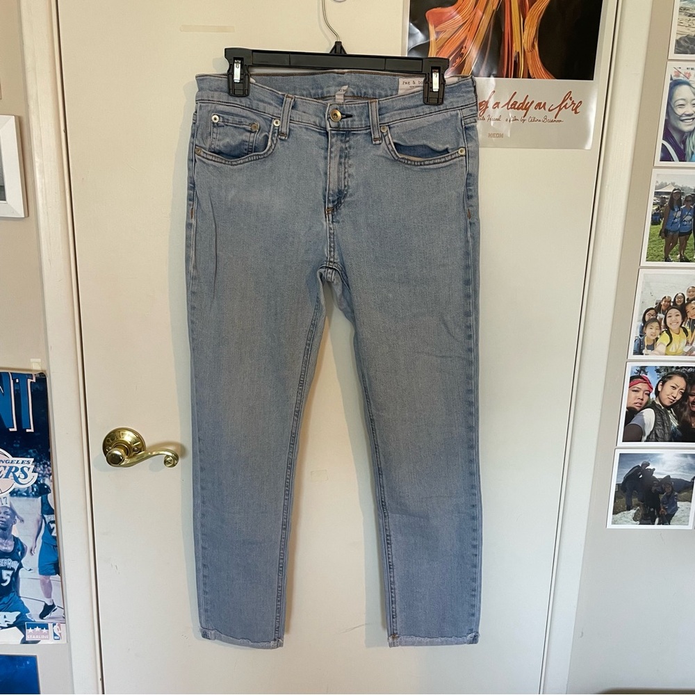rag & bone Light Blue Straight Leg Jeans